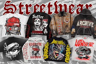 design y2k, grunge, opium streetwear tshirts for your brand
