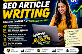 write high quality SEO articles, content, and blog posts