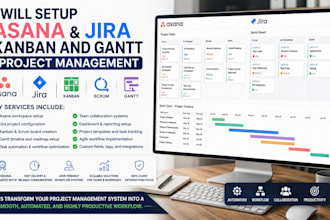 setup asana jira kanban and gantt project management