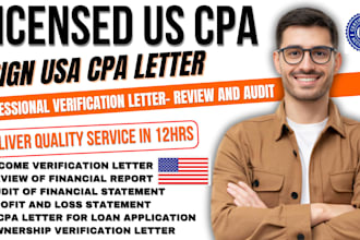create an official CPA income verification letter for banks and lenders
