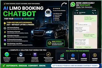 develop ai limo booking chatbot, website chatbot and automation