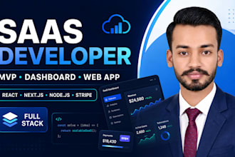 build saas mvp web app as full stack saas developer