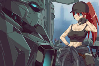 anime and manga style designs