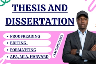 edit, proofread and format dissertation, thesis, manuscript academic content