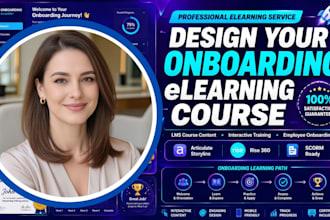 design your onboarding elearning course, lms course content for any lms platform