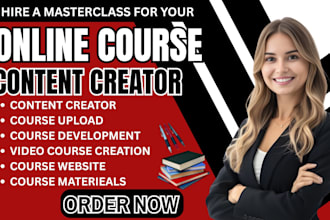 create a kajabi online course with script dev, lesson planner, and video content