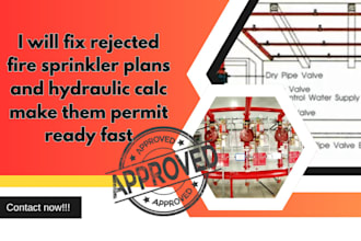 fix rejected fire sprinkler plans and hydraulic calc make them permit ready fast