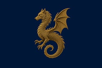 design a custom medieval heraldic crest