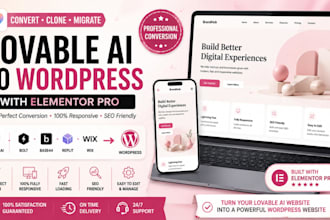 clone lovable to wordpress, clone lovable ai website, migrate lovable elementor