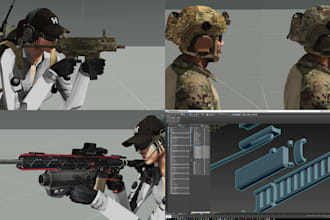 retexture any arma 3 asset for you, 3d models, weapons
