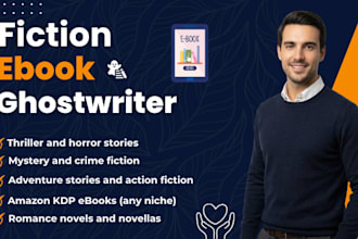 be fiction ghostwriter, romance ebook writer, fantasy and KDP book writer