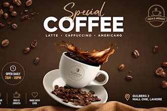 create premium coffee shop social media designs