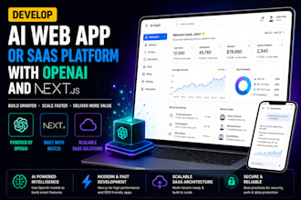 develop ai web app or saas platform with openai and nextjs