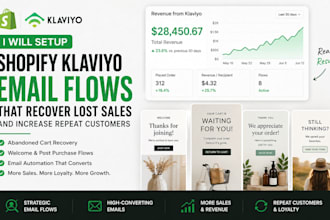 setup klaviyo abandoned cart recovery flows for shopify stores