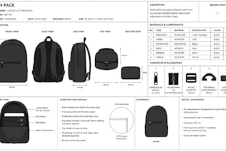 do bag tech pack, handbag, backpack, duffle bag, tote bag, for production