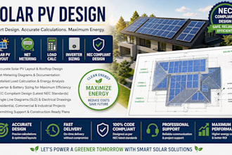 solar pv layout net metering load calc inverter sizing nec compliant design