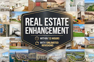 do real estate photo editing, hdr blending and flambient in 12 hours