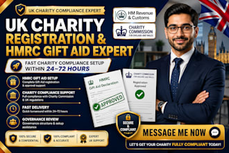 register UK charity for hmrc gift aid and compliance setup