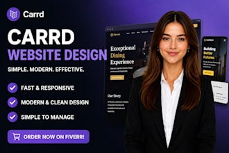 design landing page carrd website, redesign carrd website, design carrd website