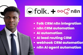 set up folk CRM with n8n automation, ai routing, workflows and integrations