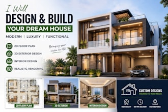 build custom residential house plans and 3d home design