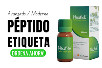 design peptide label, supplement label and medicine box design