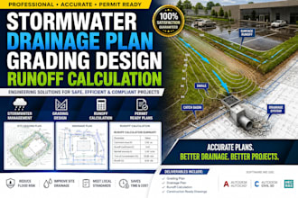 stormwater drainage plan grading design runoff calculation