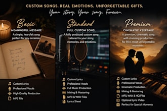 create a personalised custom song for any special occasion