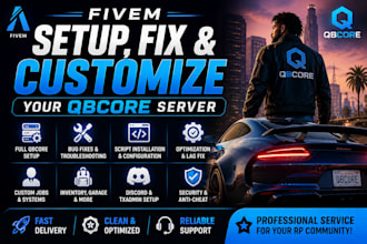 setup, fix and customize your fivem qbcore server