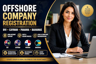 register your offshore company in bvi, cayman, bahamas and panama