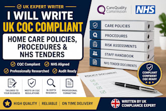 write UK cqc compliant home care policies, procedures, and nhs tenders