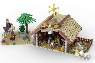 design custom lego moc model for individual or company in bricklink studio file