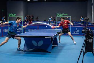 develop table tennis player detection and ball tracking with yolo and opencv