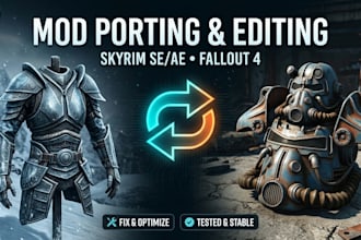 port and edit custom skyrim se ae armor and fallout 4 mods