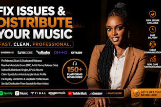 fix music distribution issues distribute music on distrokid, tunecore, cd baby,