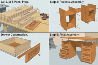 design custom DIY woodworking plans for furniture and carpentry