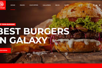 design wix takeaway website bar pub sushi restaurant pizza food truck website