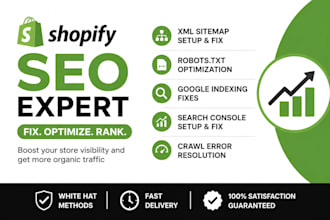 fix shopify technical SEO, robots txt, sitemap and google indexing issues