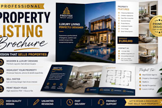 design professional real estate property listing brochures