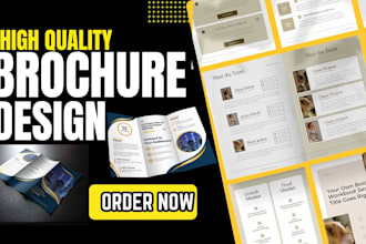 design a professional tri fold or bi fold brochure for your business brand