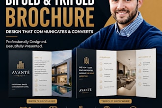design a professional tri fold or bi fold brochure for your business brand