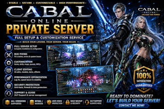 engineer and launch a custom cabal online private server with advanced features