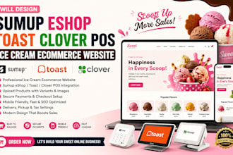 design sumup eshop ecommerce toast clover pos upload product ice cream website