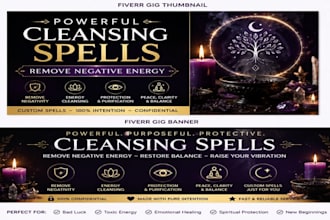 perform powerful custom cleansing spells to remove negative energy