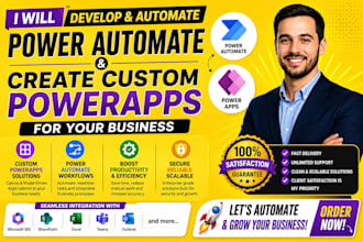 develop power automate, create custom microsoft powerapps for your business