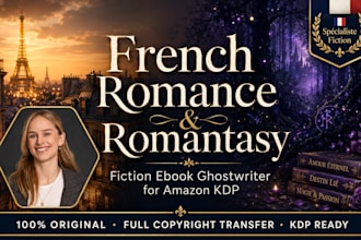 ghostwrite captivating french romance or romantasy fiction ebook for amazon KDP