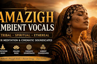 sing tribal amazigh ambient vocals for meditation and cinematic soundscapes