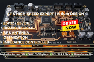 rf multilayer pcb design altium antenna gerbers esp32 rp2350 rp2040 manufacturer