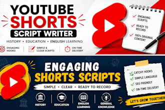 write engaging youtube shorts scripts for history and education