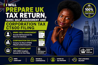 prepare UK tax return, hmrc self assessment and corporation tax ct600 filing